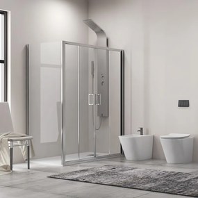 Box doccia 170x80 doppio scorrevole altezza 180cm | KAM-KNF6000S - KAMALU