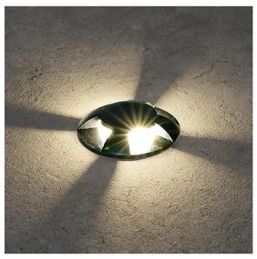 Brilagi - GROUNDRAY Luce LED da esterno incassabile nel terreno, 1W, 230V, nera, IP67