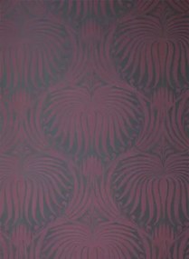 Farrow & Ball Carta da parati Lotus - Brinjal/ Off-Black
