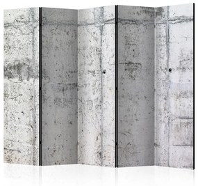 Paravento Muro di cemento II - texture urbana di cemento grigio chiaro