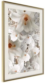 Poster  Floras Mess  Cornice Quadri Cornice d'oro con passe-partout, Larghezza x Altezza Home decor 30x45