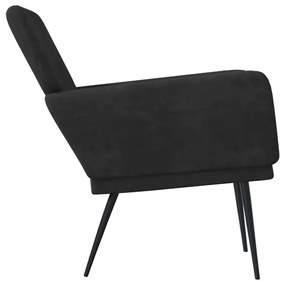 Poltrona nera 62x79x79 cm velluto