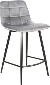 Sgabello da bar Mila H2 in grigio - h87 cm