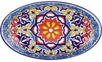 Vassoio Kaori ceramica maiolica ovale 21,5x21,5x2,5 cm