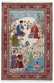 Sarouk Tappeto 140x210 (Iran) Annodato A Mano
