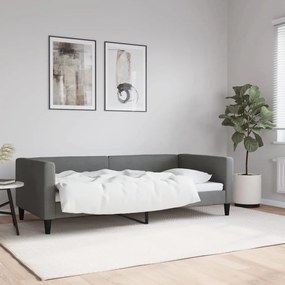 Letto da giorno grigio scuro 90x190 cm in tessuto