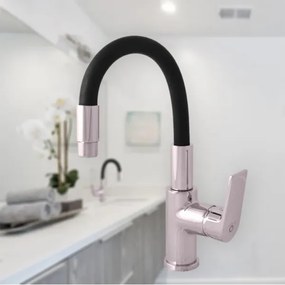 RAV Slezák CO119.0/15 - Miscelatore per lavello COLORADO 25 cm nero/cromo lucido