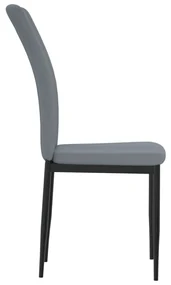 Sedie da pranzo 4 pz grigio chiaro in velluto
