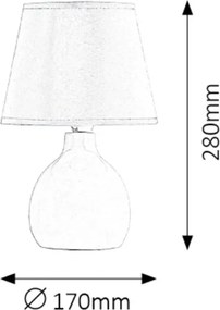 Rabalux 4478 - Lampada da tavolo INGRID 1xE14/40W/230V