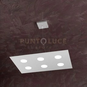 Area sospensione 6 luci grigio 1127-s6 r-gr