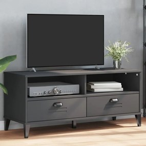 Mobile tv viken grigio antracite in legno massello di pino