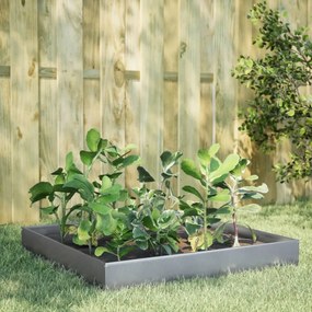 Fioriera Rialzata Da Giardino 100x100x26 Cm İn Acciaio Zincato /