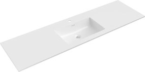 Mexen Otis lavandino incassato nel piano 161 x 46,5 cm, bianco lucido - 25181600