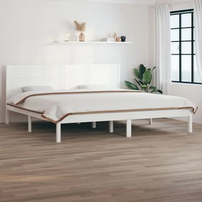 Giroletto bianco in legno massello 180x200 cm super king