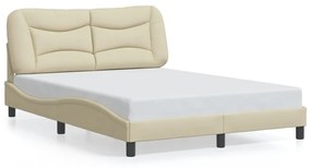 Giroletto Con Led Senza Materasso Crema 120x200 Cm Tessuto /