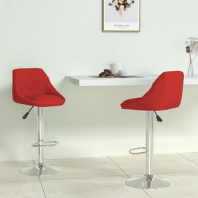 Sgabelli Da Bar 2 Pz Rosso Vino İn Similpelle /