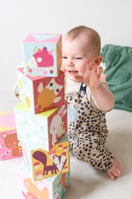 Cubi da sovrapporre - piramide - animali della foresta