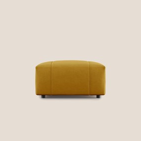 Giotto pouf in morbida microfibra effetto velluto impermeabile idrorepellente T09 giallo