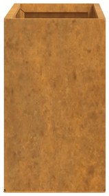 Fioriere da Parete 2 pz Ruggine in Acciaio Corten 53x10x17 cm