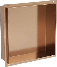 Mexen X-Wall-NR mensola incassata senza flangia 30 x 30 cm, rame spazzolato - 19C1303010