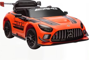 Macchina Elettrica Bambini 3-8 Anni Licenza Ufficiale Mercedes AMG 12V con Telecomando Luci LED Arancione...