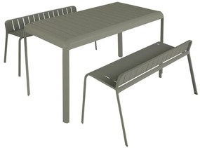 Set tavolo e sedie Idaho NATERIAL in alluminio verde per 2 persone