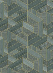 Coordonne Tapete Hexagon - Lagoon