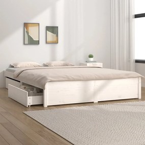 Giroletto Con Cassetti Bianco 140x190 Cm /