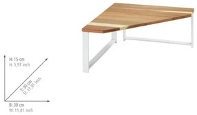 WENKO 53026100 - Mensola LOUISA 30x30 cm bianca/marrone