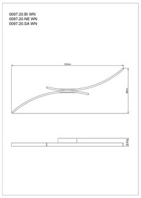 Hyperbola plafoniera lamp 30w 3000/4000k