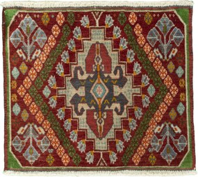 Shiraz Tappeto persiano 40 x 50 Rosso (Iran) Annodato A Mano