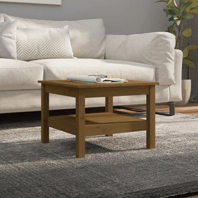 Tavolino Da Salotto Ambra 55x55x40 Cm Legno Massello Di Pino /