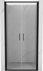 Mexen Exo porte doccia doppie a battente 100 cm, trasparenti, nere - 814-100-000-70-00