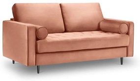 Divano in velluto rosa , 174 cm Santo - Milo Casa