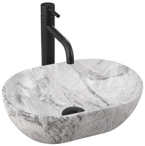 Lavabo da appoggio Rea AMELIA MINI STONE MATT