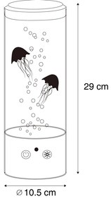 Tubo a bolle nero 30 cm con LED RGB - Dweller