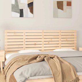 Testiera Da Parete 206x3x63 Cm İn Legno Massello Di Pino /