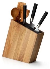 Continente C4151 - Portacoltelli con inserto flexi e vano 31x8x24,5 cm rovere