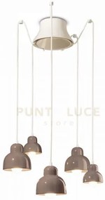 Sospensione 5 luci berimbau marrone moka c2605(mok)