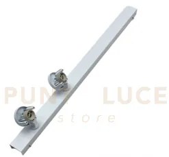 Base bianco snodo portalampada incluso 2 luci attacco gu10