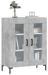 Credenza grigio cemento 69,5x34x90 cm in legno multistrato