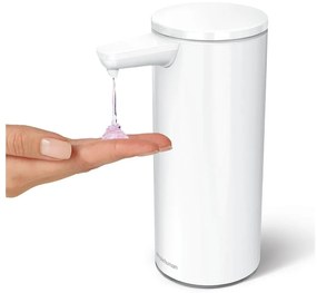 Dispenser di sapone bianco in metallo touchless 266 ml - simplehuman