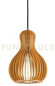 Citrus lampadario a sospensione in legno 1 luce attacco e27 d.20x27...