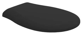 Copriwater SOFT irregolare dedicato per serie sanitari OLYMPIA CERAMICA con chiusura rallentata in resina nero opaco