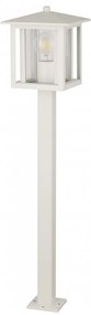 Paletto da Giardino Bianco 80cm Acciaio INOX, Base E27 - Serie PILLAR Colore Bianco