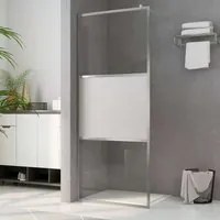 Parete per Doccia Walk-in Vetro Semi Smerigliato ESG 80x195 cm 146640