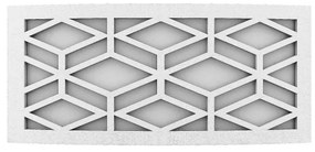 Applique Slim per Esterni con Griglia decorativa IP65 - E27 Bianca Colore del corpo Bianco