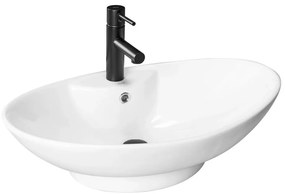 REA-U0160 - Lavabo da appoggio ROSA 38,5x58,5 cm ceramica/bianco lucido