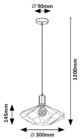 Rabalux 72241 - Lampadario a sospensione con filo FRAN 1xE27/40W/230V