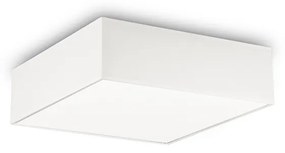 Plafoniera Moderna Ritz Tessuto Bianco 4 Luci E27 D50Cm